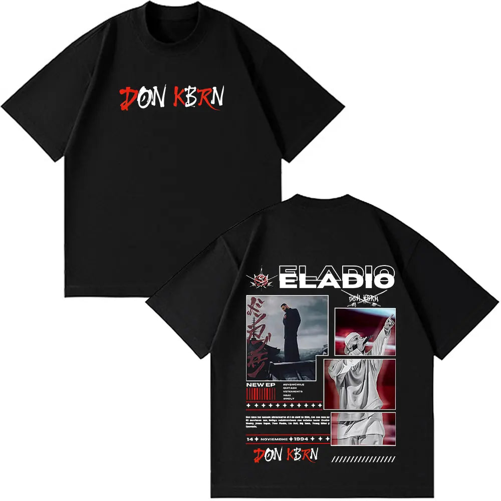 Eladio Carrion DON KBRN 2025 Album Graphic T-shirts Men Women Clothing Fashion Hip Hop Tshirt Casual Cotton Short Sleeve T-shirt