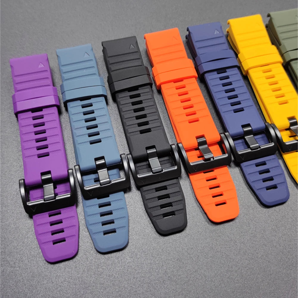 Sport Silicone Strap for Garmin Descent G2 G1 Mk3i Mk2 Mk1/Fenix 8 Pro E 7 7X 6 6X 5 5X/Epix Soft Bracelet 22/26mm Quickfit Band