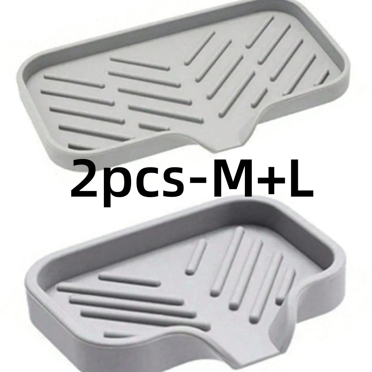 1/2Pcs Silicone Sink Storage Tray, Drain Design Sponge Soap Holder