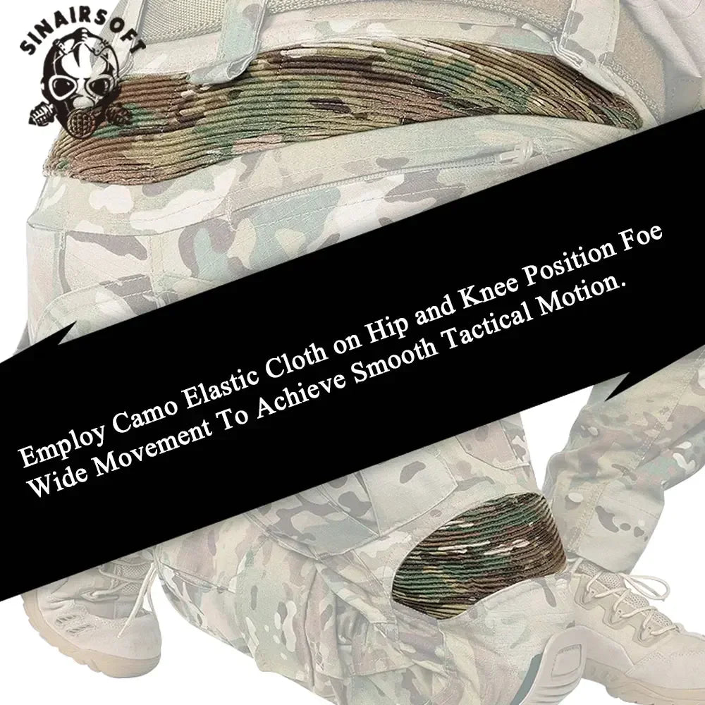 SINAIRSOFT G3 Combat Pants with Knee Pads Tactico Trousers MC gen3 Outdoor Hunting Camouflage