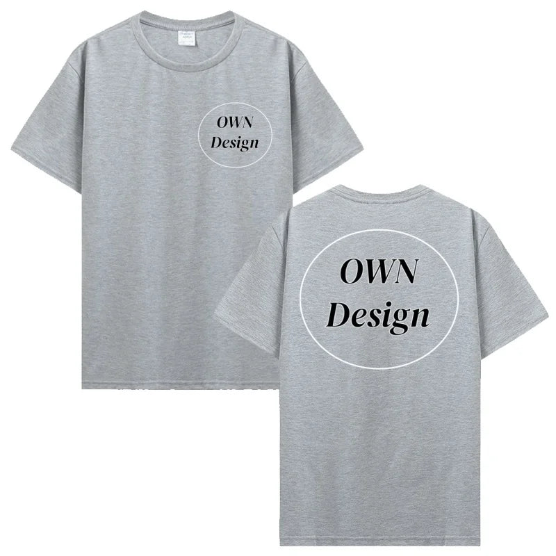 Custom T Shirt Make Your Design Logo Text T-shirt Men Women Customized Print Original Design Gifts Tshirt Streetwear Clothing