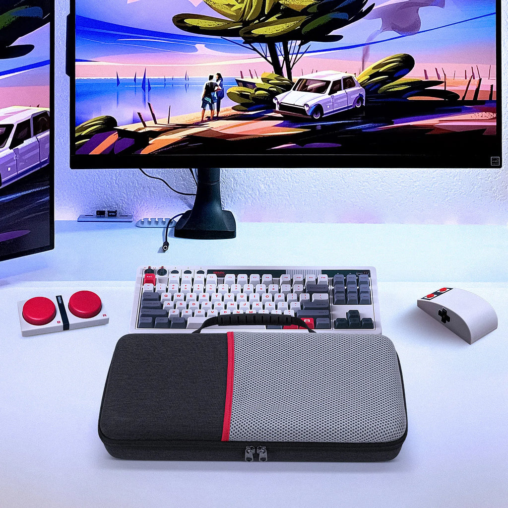Geekria Keyboard Case Compatible with 8Bitdo Retro Mechanical Keyboard Dual Super Programmable Keys Against Drops, Dust, Bumps