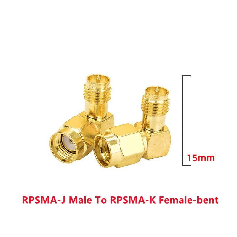 2PCS SMA to SMA Adapter SMA Male Female to Male Female RP SMA Straight 3 Way Right Angle 90 135 Degree RF Connector for Antenna