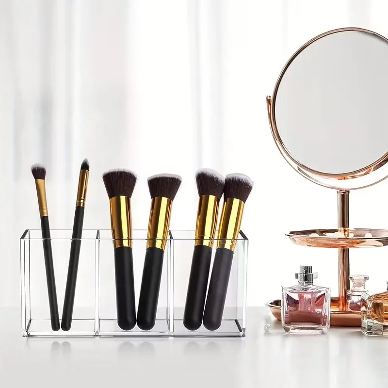 Transparent lipstick Cosmetic Makeup Acrylic Makeup Brush Tool Storage Box Case Make-up Brush Holder Table Organizer Makeup Tool