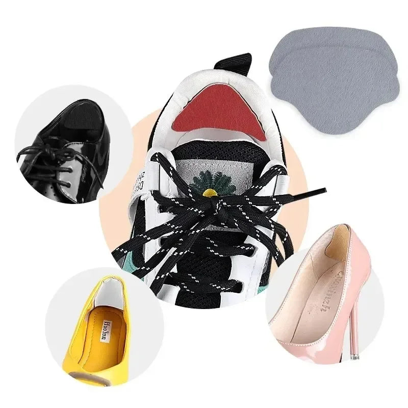 4Pcs Sneaker Heel Repair Pad Adjustable Size Wear-resistant Footbed Invisible Heel Repair Pad Repair Shoe Hole Pad Back Sticker