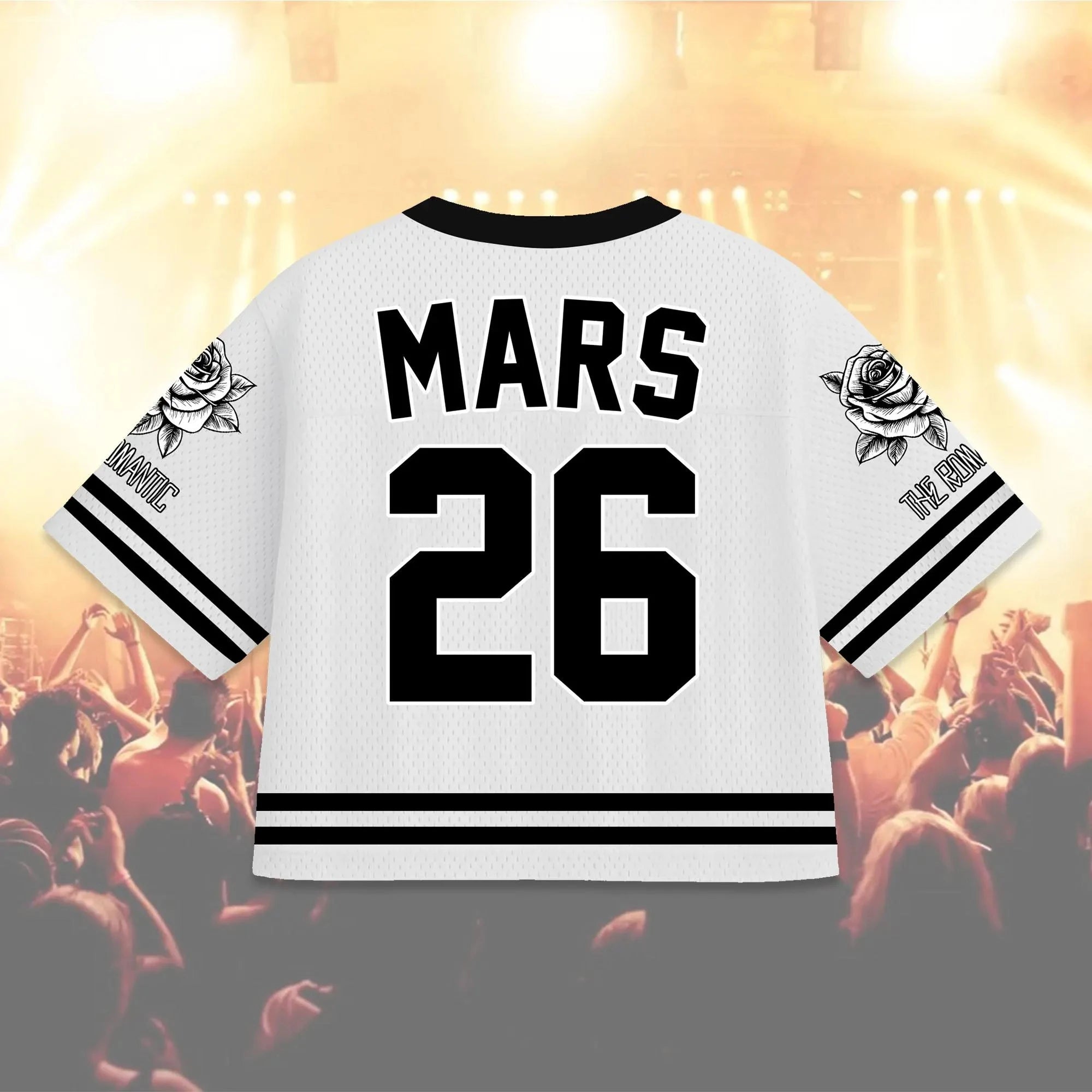 2026 Romantic Tour V-Neck Football Jersey Bruno Mars Inspired Concert Outfit Tee For Fans Kids Adults