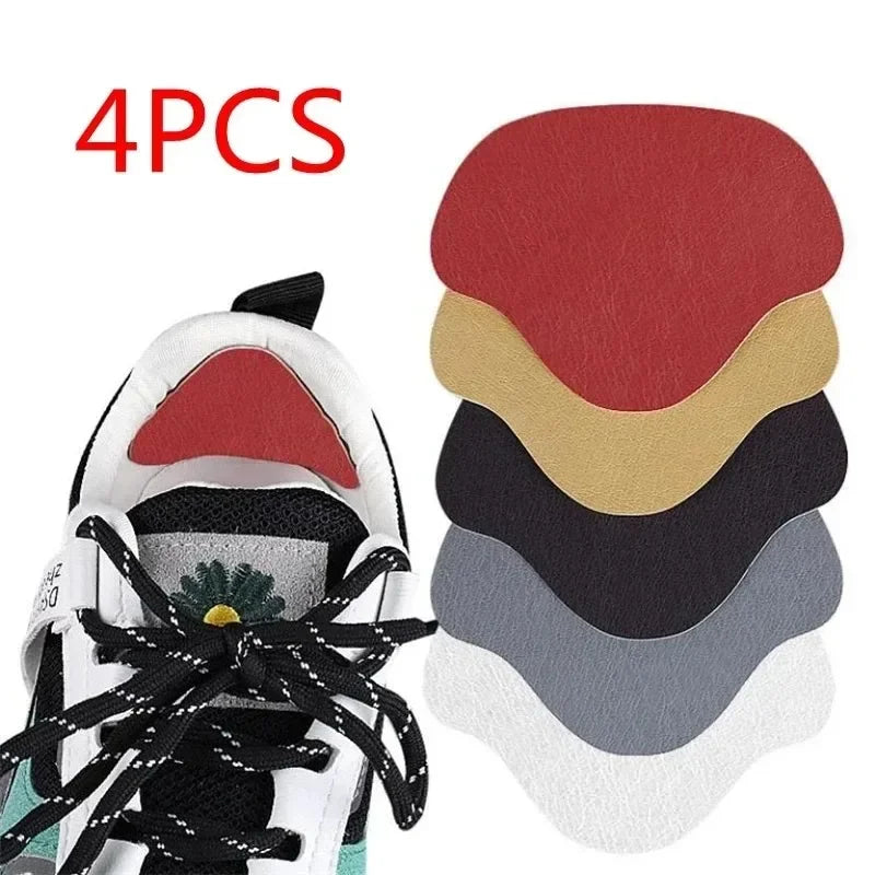 4Pcs Sneaker Heel Repair Pad Adjustable Size Wear-resistant Footbed Invisible Heel Repair Pad Repair Shoe Hole Pad Back Sticker