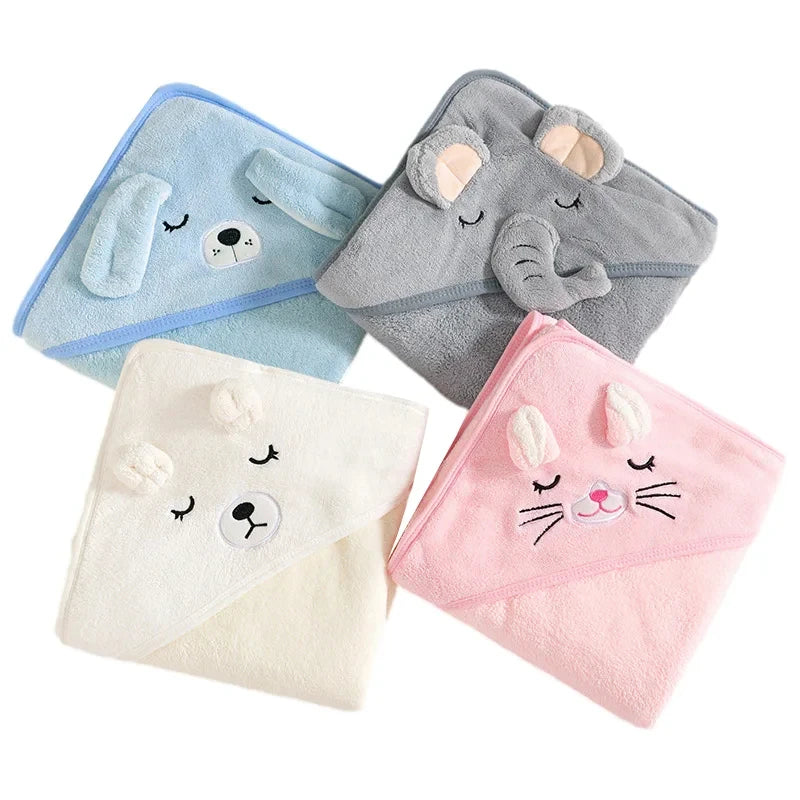 1 Baby Bath Towel Cap Animal Bath Towel Baby Blanket Bathroom Supplies