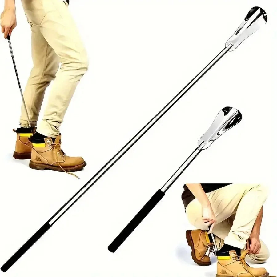 1PC Shoehorn retractable stainless steel shoe puller, shoe assistant, suitable for both men and women , schoenlepel, shoe horn
