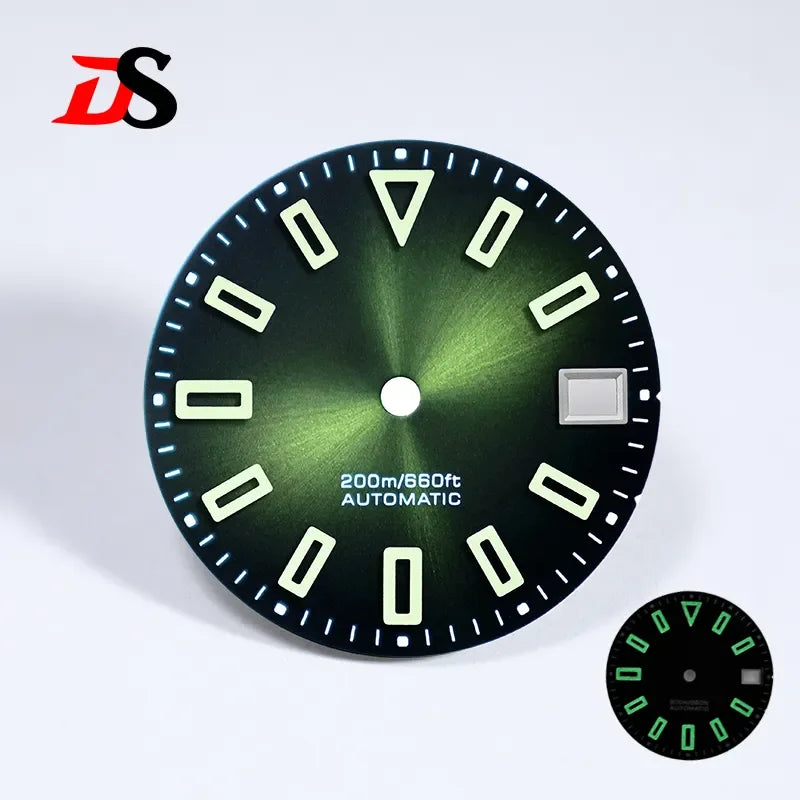 NH35 Dial Matte Dial Hollow Index 28.5mm BGW9 C3 Lume for NH35/NH34 Movement Custom Logo Watch Accessories