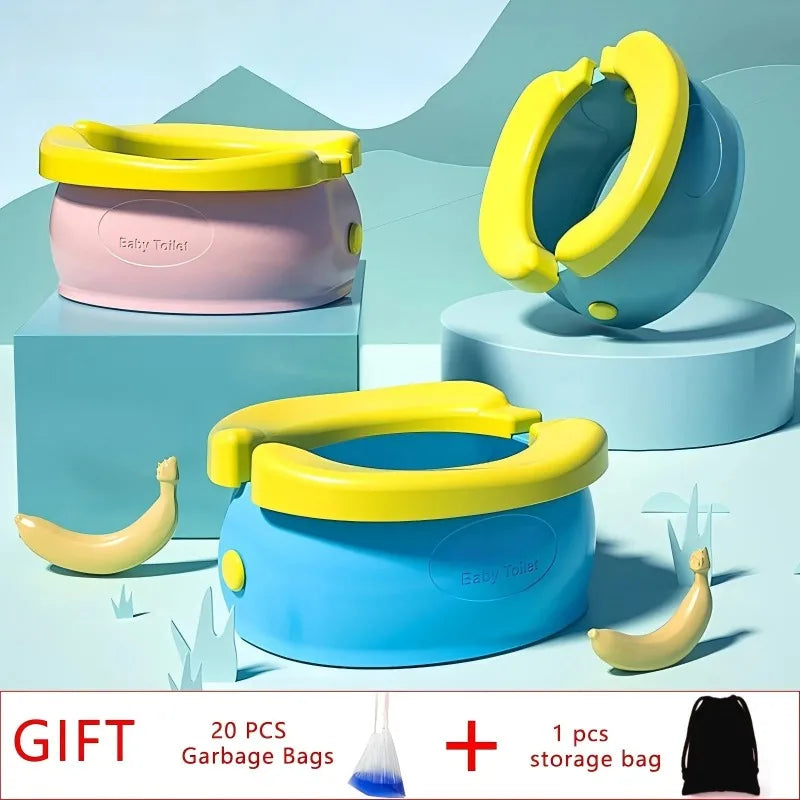 Travel Folding Baby Potty, Portable Kids Toilet Urinal, Compact Potty Training Seat, Lightweight Travel Essential for Toddler Bo