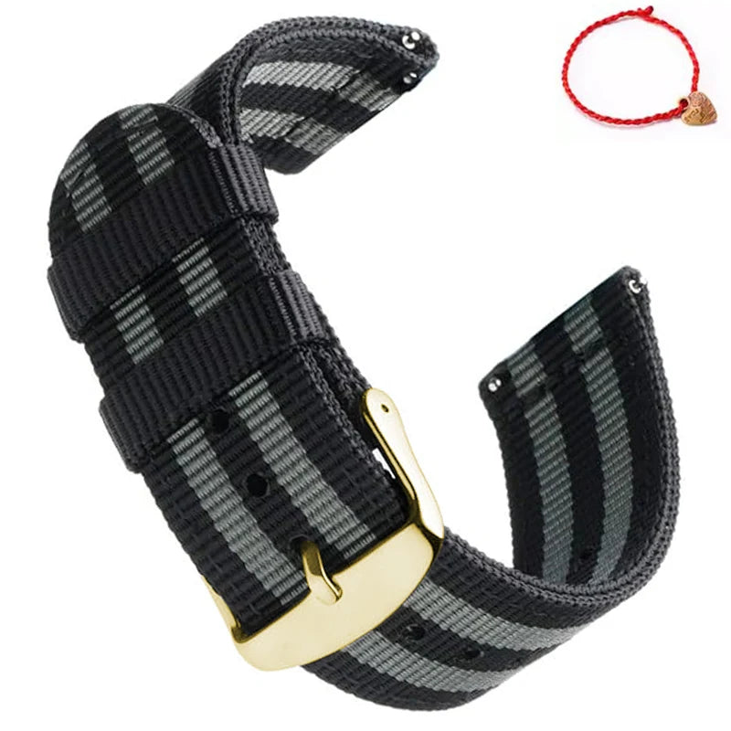 Waterproof Sailcloth Watch Band Quick Release Watch Strap 18mm 20mm  22mm Nylon Watchband