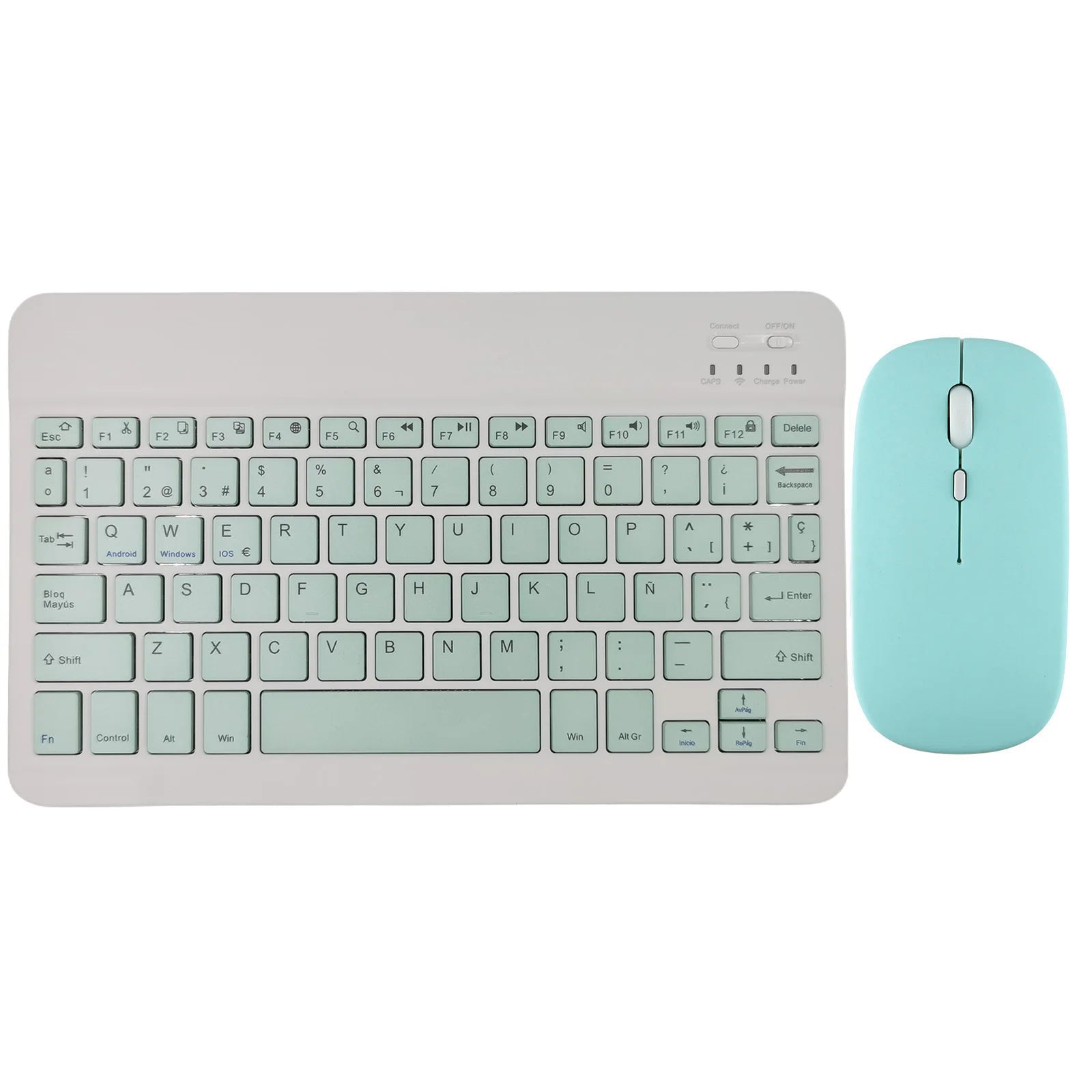 Bluetooth Wireless Keyboard Mouse Russian Spanish Korean For iPad Xiaomi MiPad Samsung Huawei MatePad Tablet Laptop IOS Android