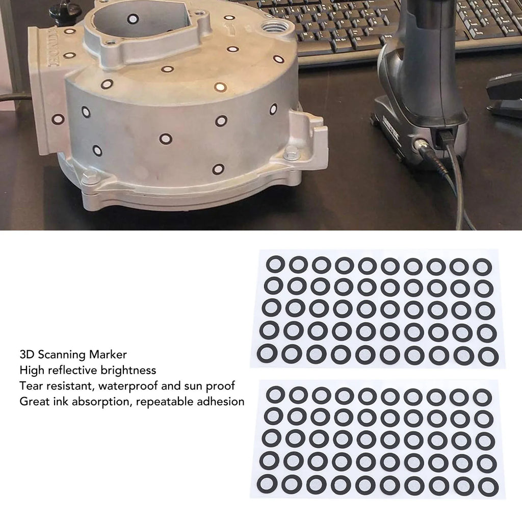 500Pcs 3D Scanning Marker 6mm ID 10mm OD Reference Point Diffuse Reflection Markers 3D Scan Tracking Dots