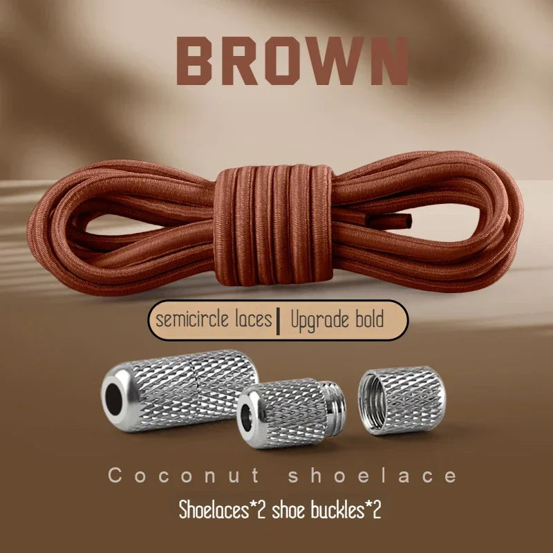 New Elastic Laces Sneakers Tennis Round Shoe laces Without ties Kids Adult Rubber Bands No Tie Shoelace Shoe Accessories