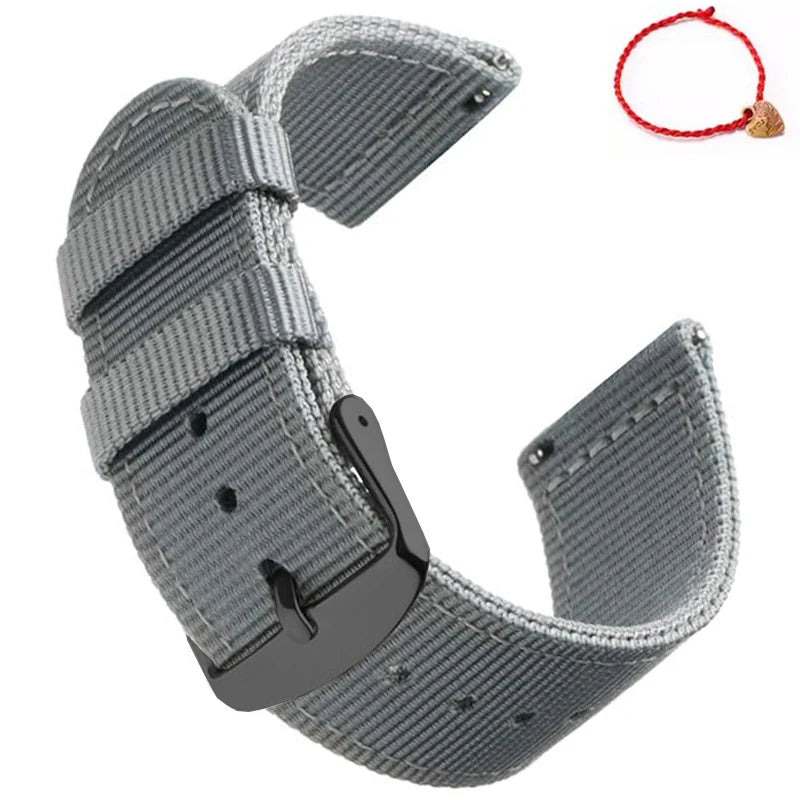 Waterproof Sailcloth Watch Band Quick Release Watch Strap 18mm 20mm  22mm Nylon Watchband