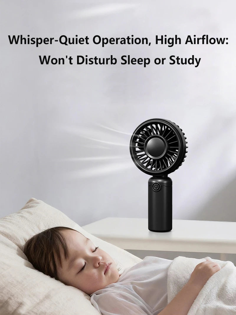 New Mini Fan Portable Mini USB Rechargeable Quiet Fans Table Makeup Eyelash Cooler Kids Outdoor Office Travel Air Cooler Fan