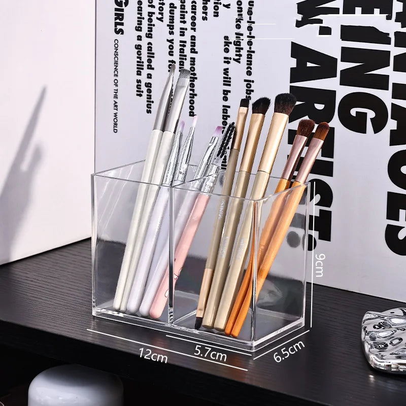 Transparent lipstick Cosmetic Makeup Acrylic Makeup Brush Tool Storage Box Case Make-up Brush Holder Table Organizer Makeup Tool