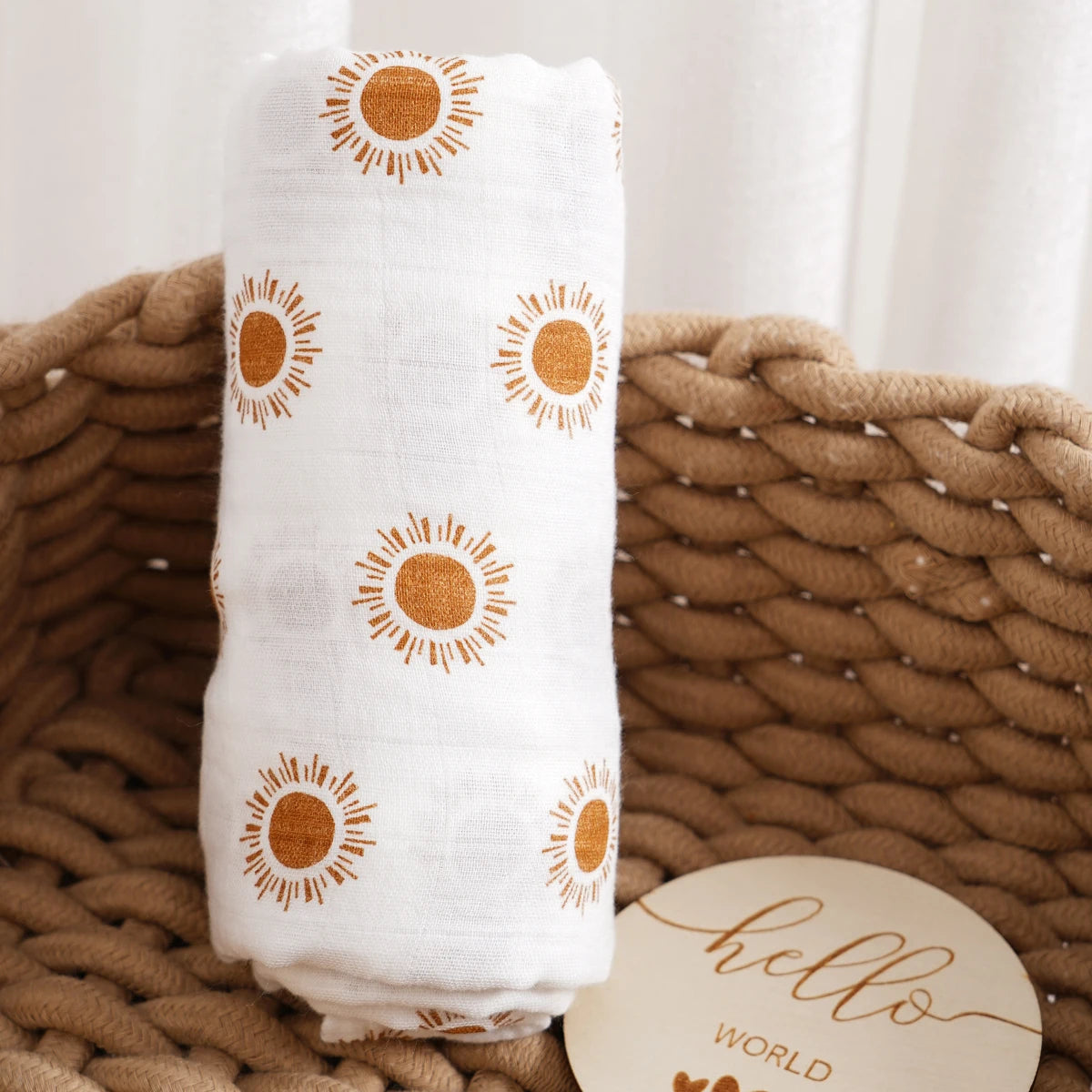 120x110cm Bamboo Cotton Baby Muslin Swaddle Blanket Cute Soft Print Baby Towel Wrap