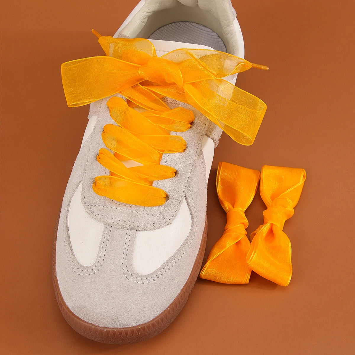 1 PAIRS Fashion Shoe Laces Silk Satin Ribbon Shoelaces Soft Casual Flat Shoestrings for Sneaker 2.5CM Wide&more choices of color