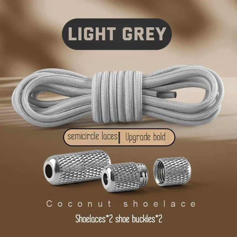 New Elastic Laces Sneakers Tennis Round Shoe laces Without ties Kids Adult Rubber Bands No Tie Shoelace Shoe Accessories