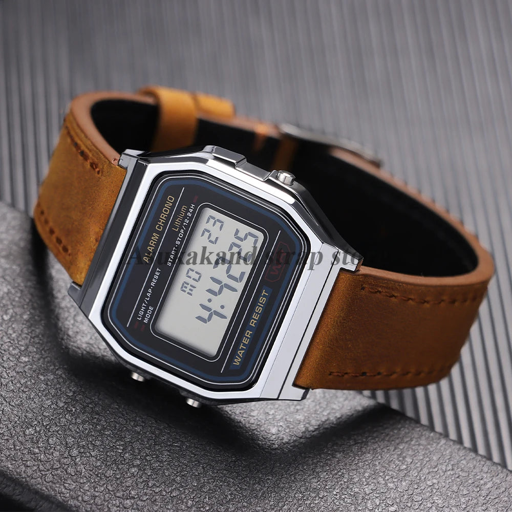 18mm Quick Release Vintage Leather Straps for Casio Mod Kit for F-91W W-800H SGW400 F84 F105/108 A158/168 AE1200/1300 Bracelets