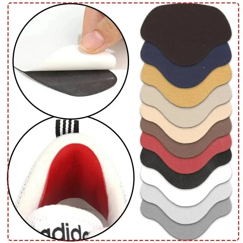 4Pcs Sneaker Heel Repair Pad Adjustable Size Wear-resistant Footbed Invisible Heel Repair Pad Repair Shoe Hole Pad Back Sticker