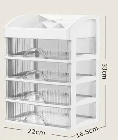 New 5-Layer Drawer Cosmetic Storage Box Multi Layer Makeup Organizer Dressing Table Office Desk Sundries Storage Cabinet