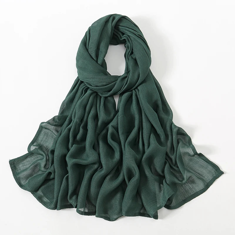 Fashion Modal Hijab Rayon Cotton Shawls Muslim Hijabs For Women Plain Scarf Big Size Headscarf Islamic Turban Headband 190*85cm
