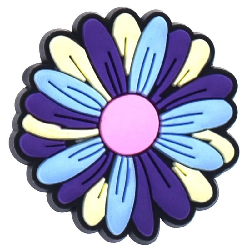 1PCS New Spring Outing Shoe Charms Flower Car Fashion Garden Shoe Accessories For Girls Party Gift PVC Button DIY Cactus Decor