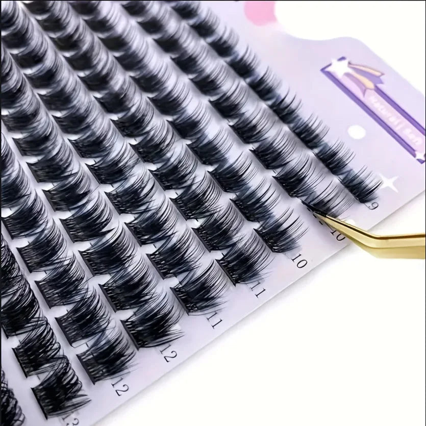 MIAOJIE DIY Clusters Eyelashes 0.07mm D Curl 9-16mm Mixed Natural Eyelash Extension DD Curl Personal Eyelash Cluster Makeup Tool