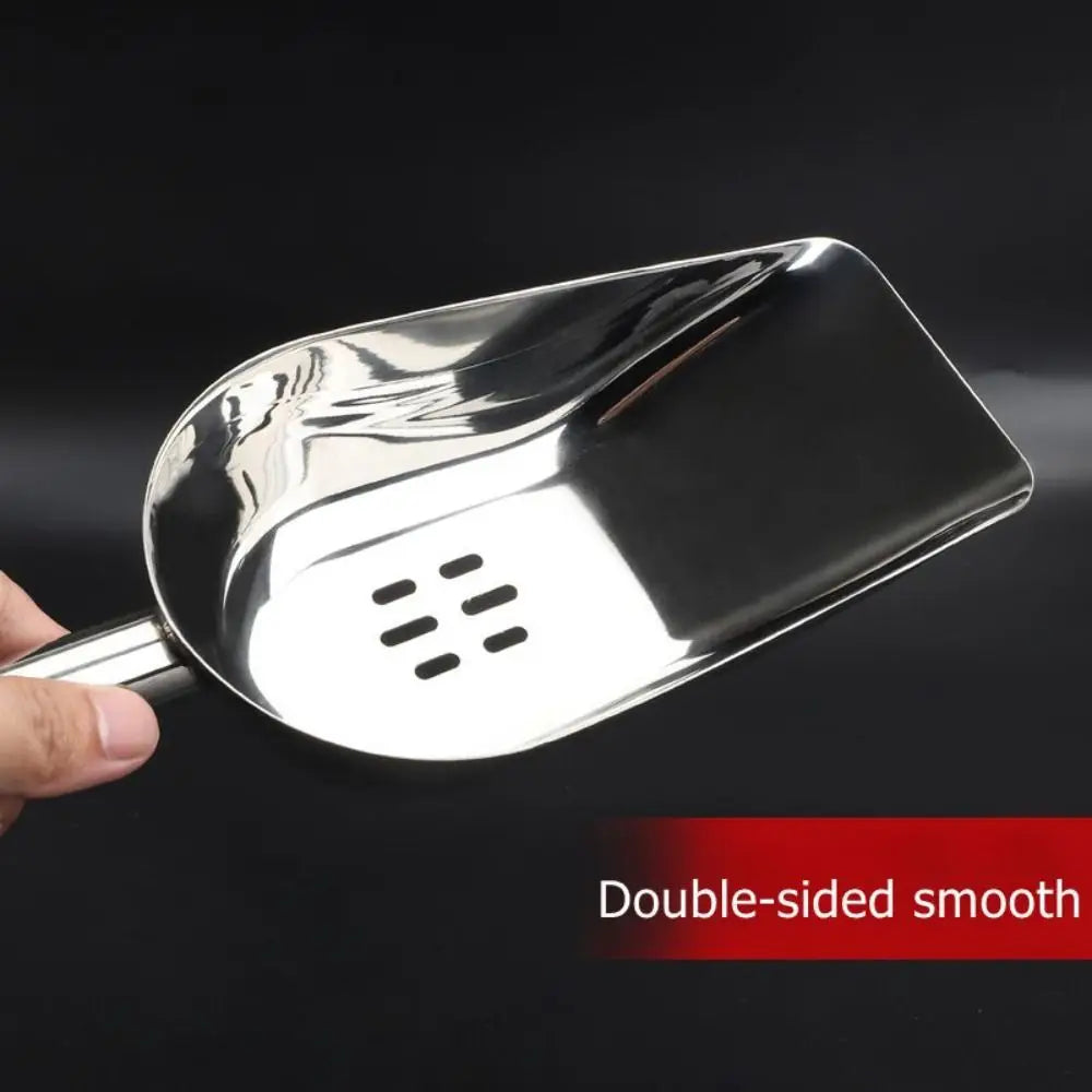 High Quality Stainless Steel Ice Scoops Kitchen Gadget Durable Bar Ice Scoop Easy to Clean Smooth Ice Shovel for Grain