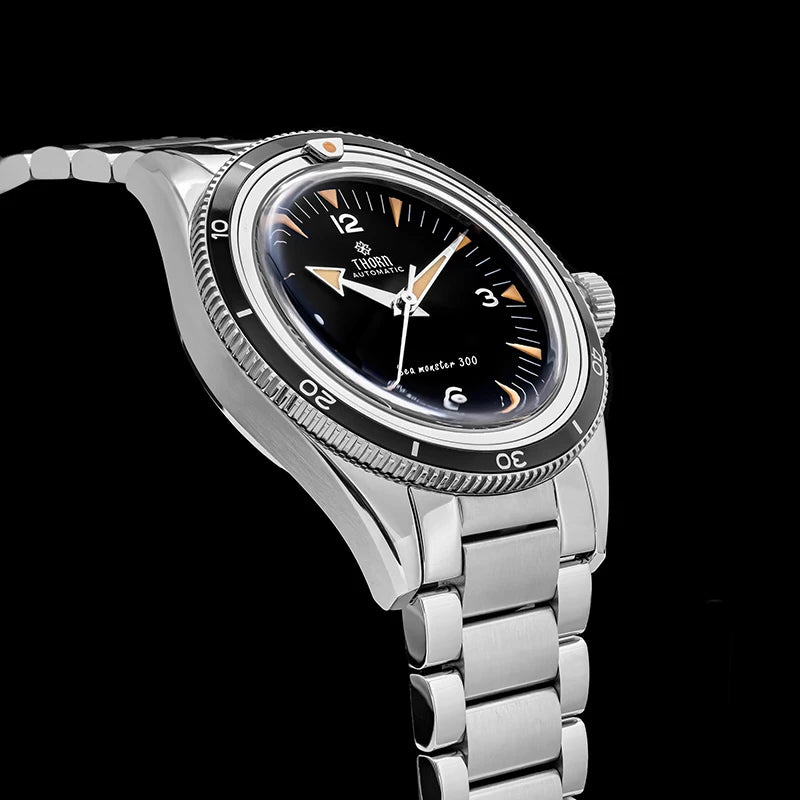 Thron T026 Mechanical Watch PT5000/Swiss Ronda Movement Men's WatchSapphire Crystal 316L Stainless Steel Vintage Style Watch