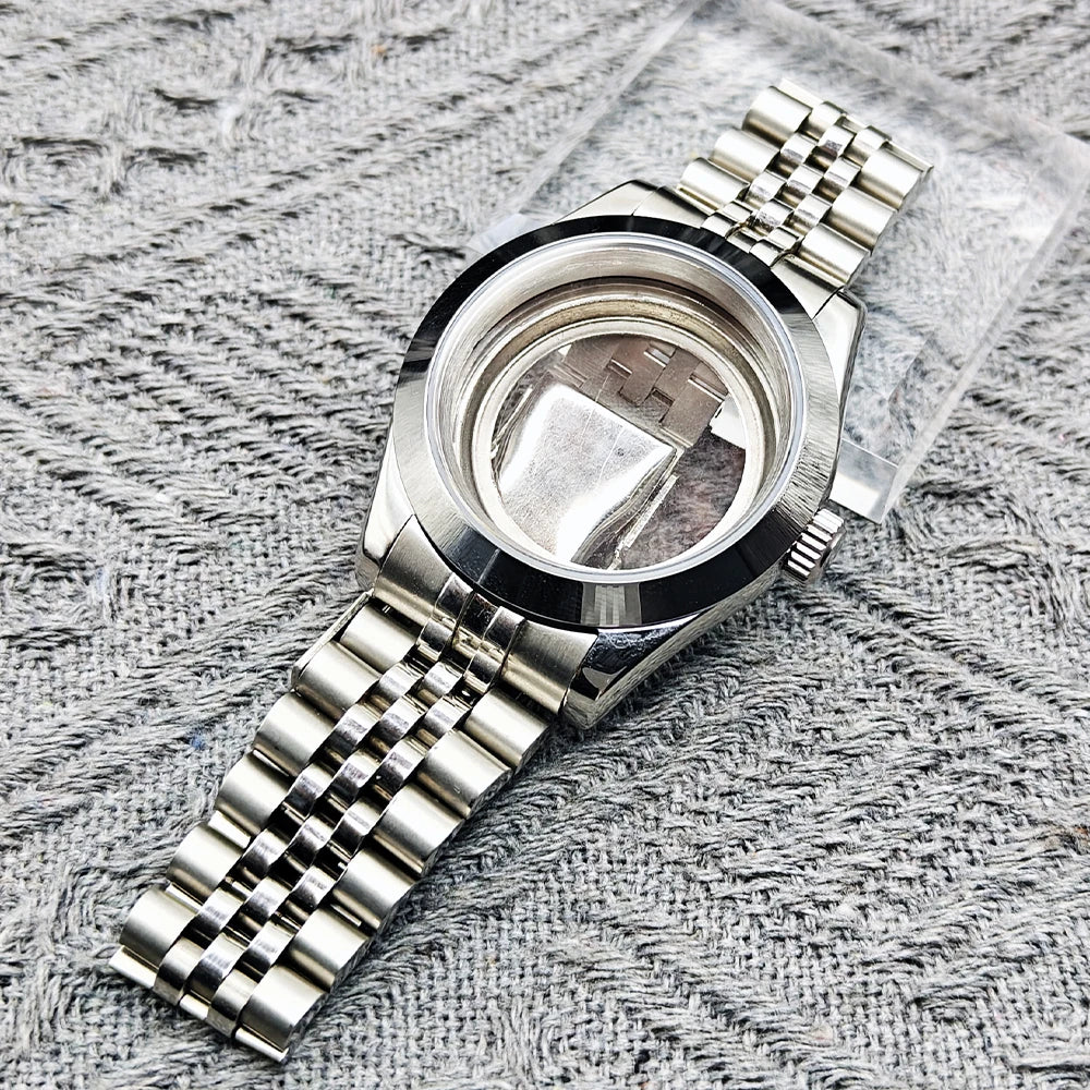 36/39/41mm NH35 36 38 Movement 904L Stainless Steel Constant Motion Case Watch Assembly Replacement Parts Oyster Strap