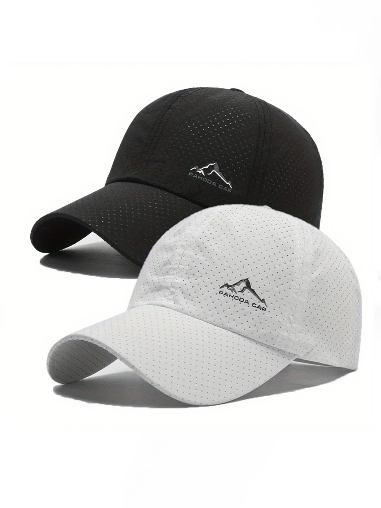 2pcs Sports Baseball Cap, Snow Mountain Print, Quick-drying, Spring Summer Leisure, D Suitable for Both Men and Women