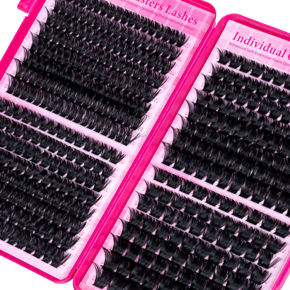DIY Cluster Lash Large Capacity Mixed Lengths Curl Dense Eyelash Extension 3D Wispy Lash Suitable for Party and Stage Makeup