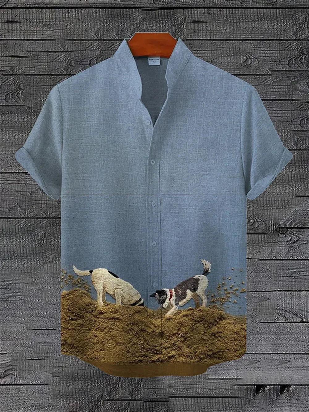 Men's Shirt 3D Printed Gentleman Retro Irregular Plant Printed Casual Long Sleeve Fashion Printed Shirt