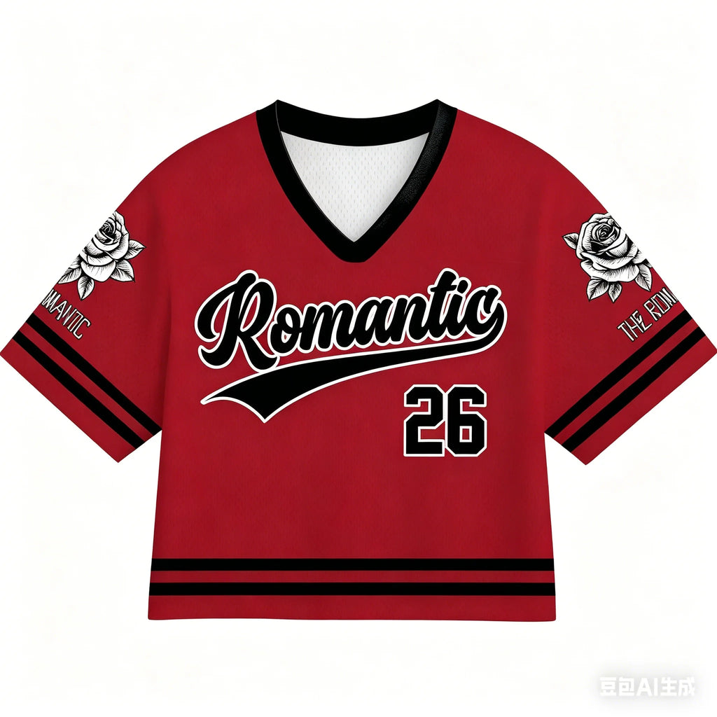 2026 Romantic Tour V-Neck Football Jersey Bruno Mars Inspired Concert Outfit Tee For Fans Kids Adults