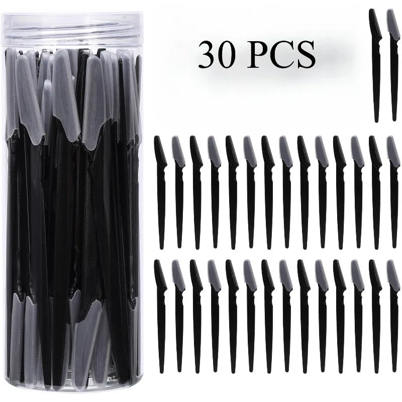 3/30/40Pcs Body Hair Removal Shaver Blades Eyebrows Shaping Knife Eyebrow Trimmer Makeup Beauty Tools Safe Eye Brow Razor Face