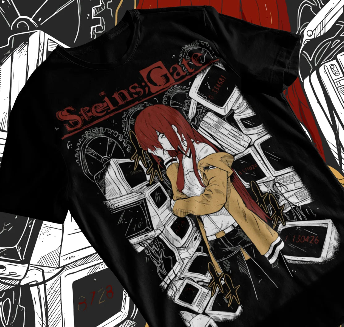 Steins Gate T-Shirt Kurisu Makise Girl Kawaii Waifu Anime Shirt Soft Tee