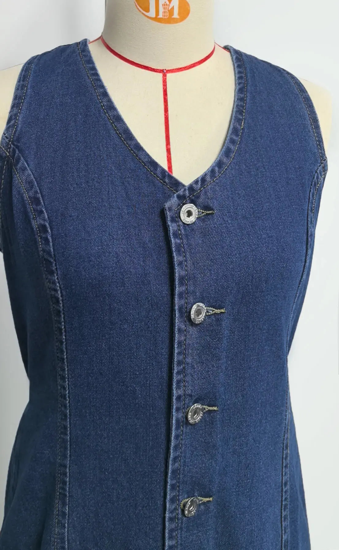 Denim Dress Women Mid Length Dresses Vest Vestidos Y2k Streetwear Elegant Splice Party Night Work V Neck Sleeveless Tight Waist