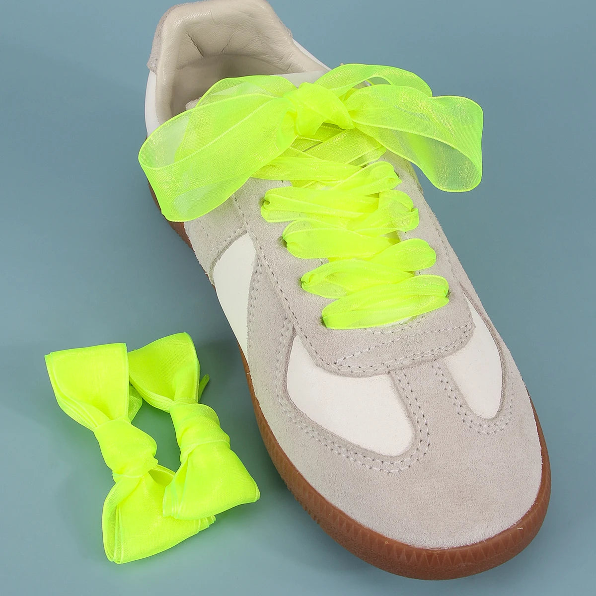 1 PAIRS Fashion Shoe Laces Silk Satin Ribbon Shoelaces Soft Casual Flat Shoestrings for Sneaker 2.5CM Wide&more choices of color