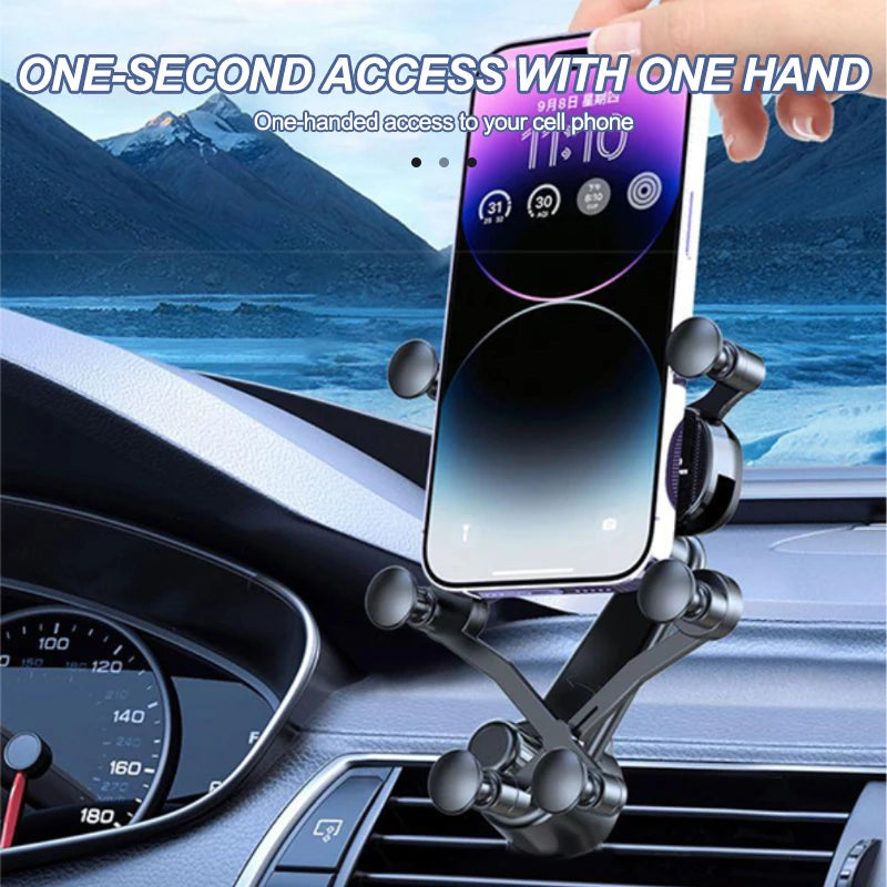 SEAMETAL Gravity Car Phone Holder Car Air Vent Phone Mount Universal Shockproof GPS Clip Smartphone Stand for Car Accessories