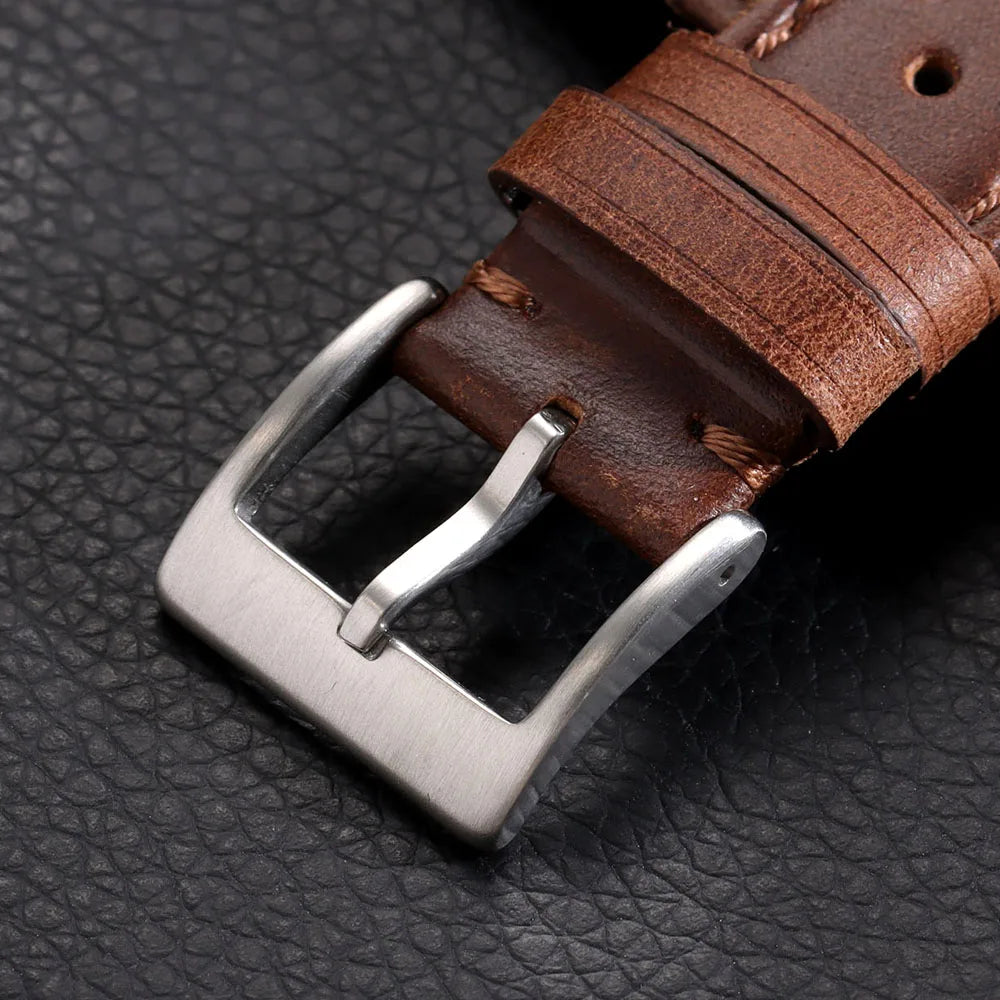 Vintage Calfskin Strap 18mm 20mm 22mm Universal Watch Band Breathable Wrist Bracelet for Men Women Sport Wristbelt Accessories