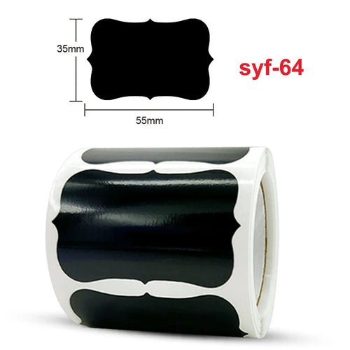120Pcs/Roll 3 Styles Removable Blackboard Stickers With Erasable Pen Waterproof Chalkboard Labels 1.4*2.2in for Home & Kitchen