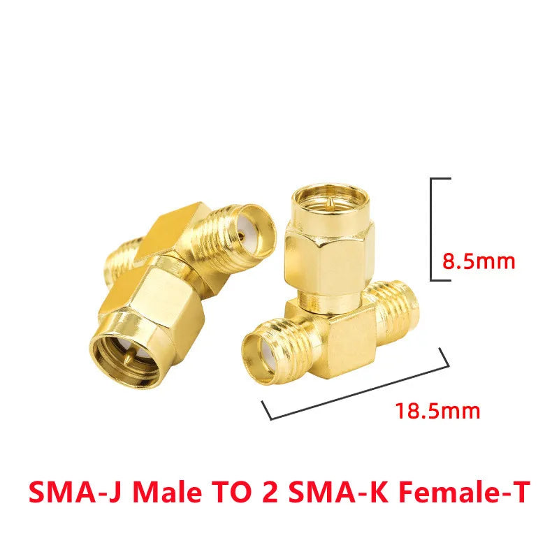 2PCS SMA to SMA Adapter SMA Male Female to Male Female RP SMA Straight 3 Way Right Angle 90 135 Degree RF Connector for Antenna