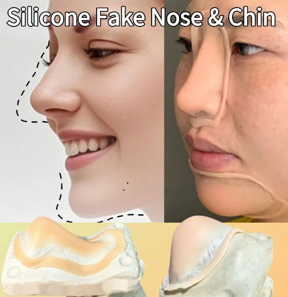 Reusable Silicone Gel Fake Nose & Chin Makeup Kit Natural Effect Cosplay Makeup Special Effects Kit Professional Makeup Kit