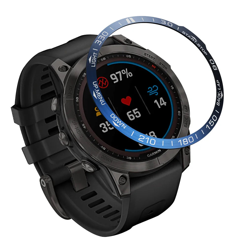 Adhesive Bezel Ring For Garmin Fenix 7/7S/7X Pro Stainless Steel Protective Cover Accessories