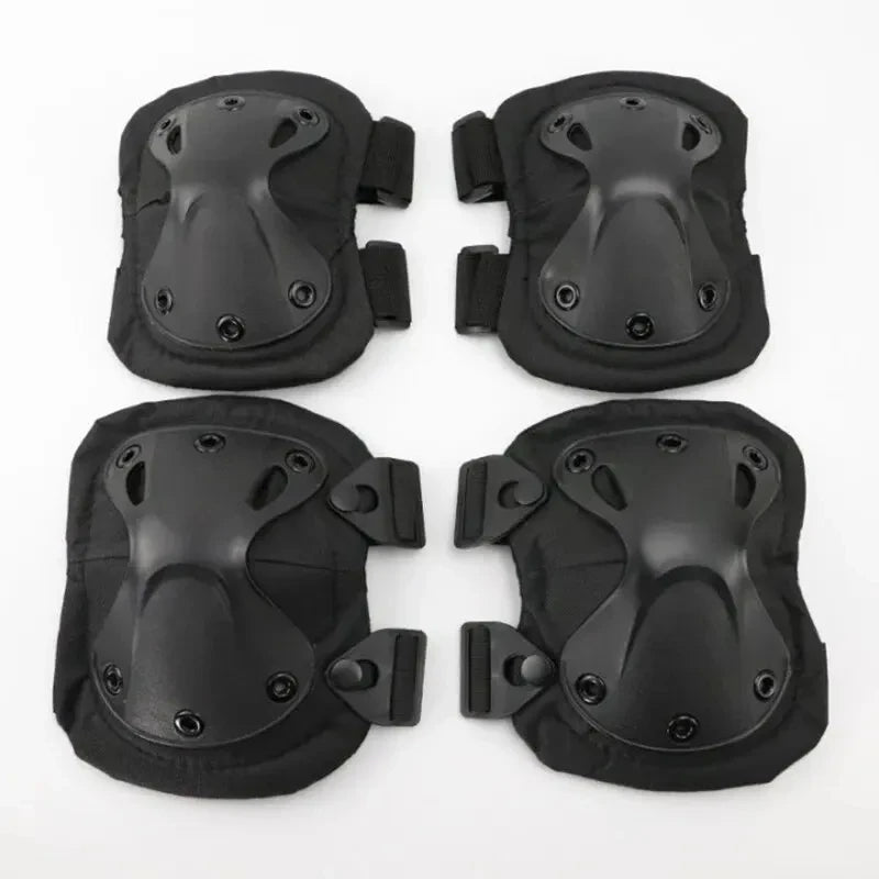 Outdoor Tactical Protective Gear 4pcs Knee Pads Elbow Pads For Cycling Mountaineering Hiking Outdoor Sports Protection