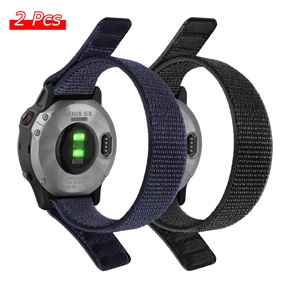 26mm 22mm Nylon Loop Watch Band For Garmin Fenix 8 8Pro 7 7X 6 6X 5X/Forerunner 970 965/Enduro 3 2/Instinct 3 2X QuickFit Strap